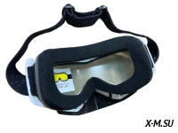 Очки зимние HETOSHI FJ05-2-1 (двойное стекло) цв. оправы Бело-черный цв.стекла прозрачный