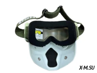 Очки зимние HETOSHI Face Mask FJ026B-1 (двойное стекло) цв.Камуфляж(Nato green) цв.стекла прозрачный