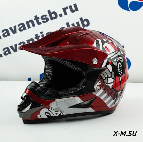 Шлем кроссовый Avantis Graffiti, Красный Шлем кроссовый Avantis Graffiti, Красный