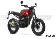 Мотоцикл дорожный ROCKOT SCRAMBLER (красный глянцевый)