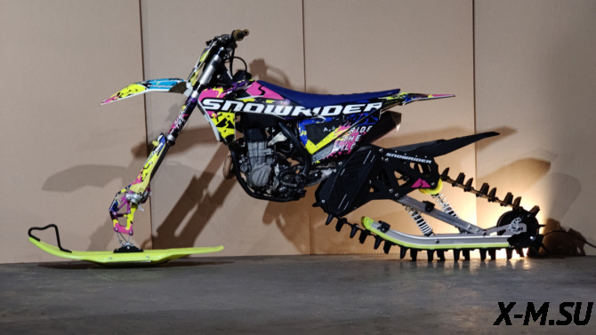 Гусеничный комплект SNOWRIDER SR120 TXR 2026 (гусеничный блок, трак, лыжа) для эндуро и кросс. мото